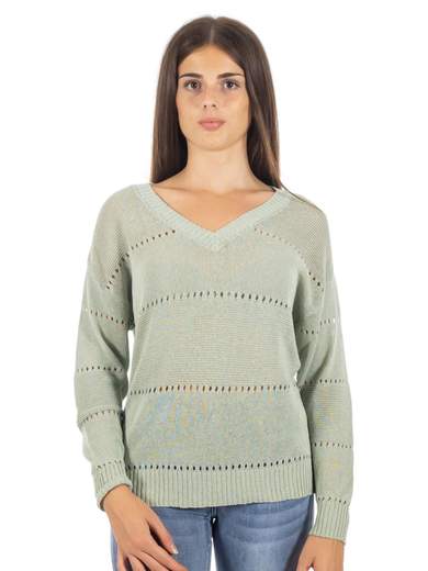 MAGLIA MANICA LUNGA COTONE TRAFORATA