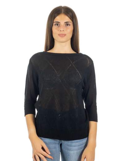 STRABELLO Maglia Scollo A Barchetta Donna Maniche Tre Quarti Di Cotone
