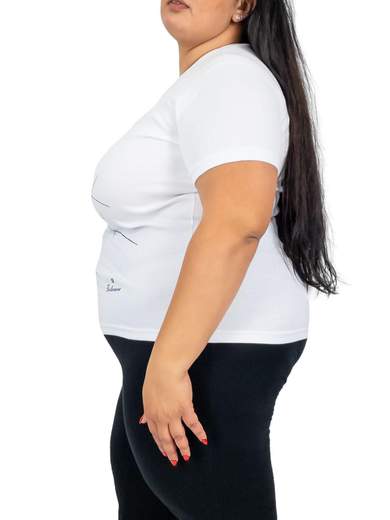 Maglietta manica corta oversize in cotone con stampa