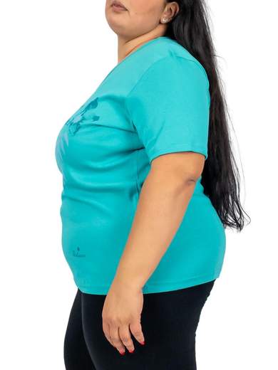 PERLARARA T-shirt donna oversize in cotone con stampa floreale e lurex – Perlarara E2126