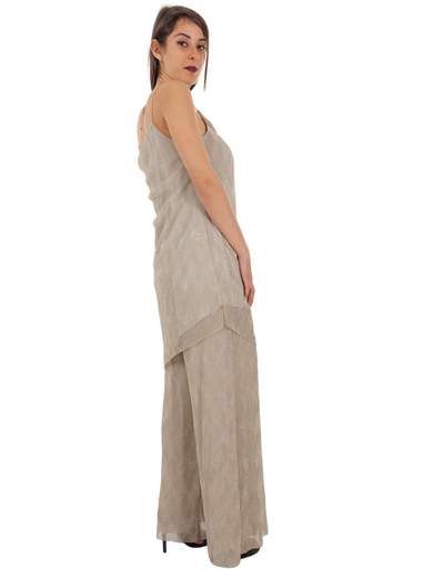 SISTE'S Pantalone E Top Elegante Vita Alta Palazzo Coordinato