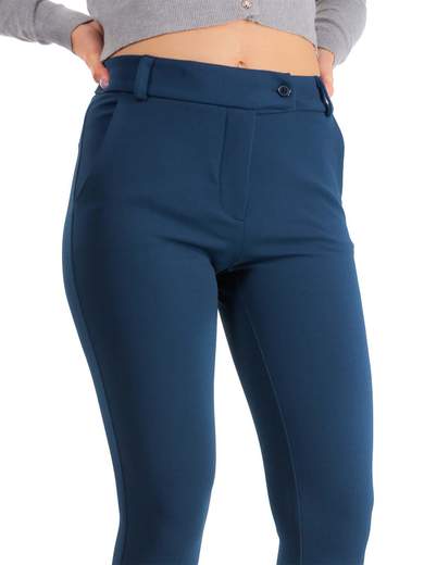 RINASCIMENTO Pantaloni donna eleganti a sigaretta in crepe elasticizzato PNTBSCRP