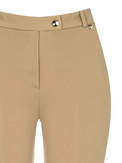 Pantaloni eleganti donna a sigaretta in tessuto crepe
