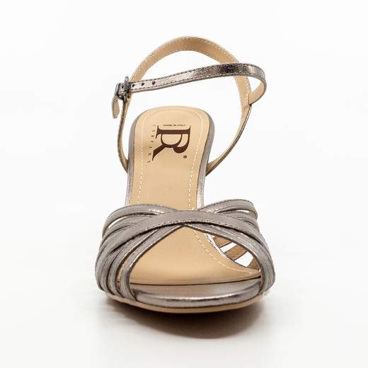 Sandali eleganti da cerimonia estivi donna tacco largo bronzo