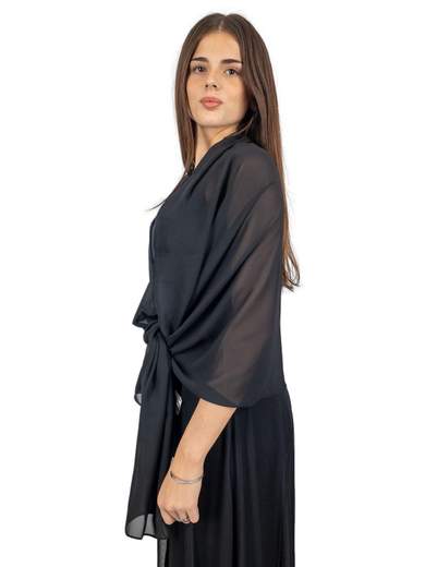 Stola elegante da cerimonia in chiffon donna