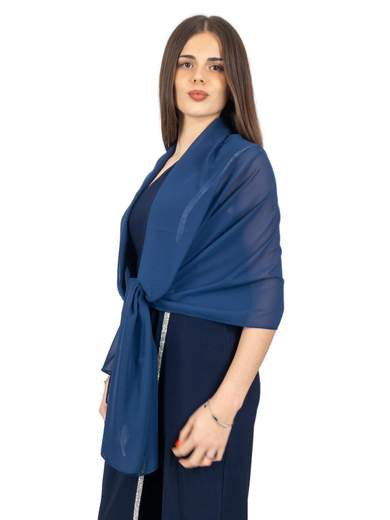 Stola elegante da cerimonia in chiffon donna