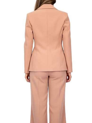 Tailleur donna con giacca in crepe e pantalone over flaire