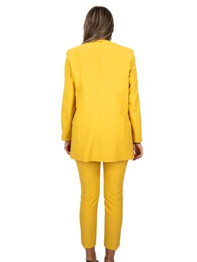 RINASCIMENTO Tailleur Pantalone E Giacca Lunga Aperta In Tessuto Tecnico