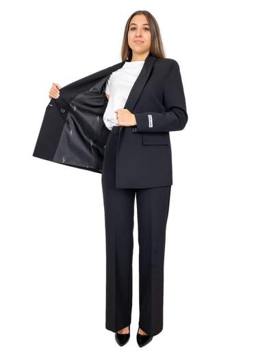 SO ALLURE Tailleur Pantalone Elegante Donna Con Blazer Doppiopetto In Twill