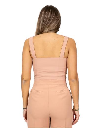 SO ALLURE Top Corto Donna Elegante Spalle E Schiena Scoperta In Crepe