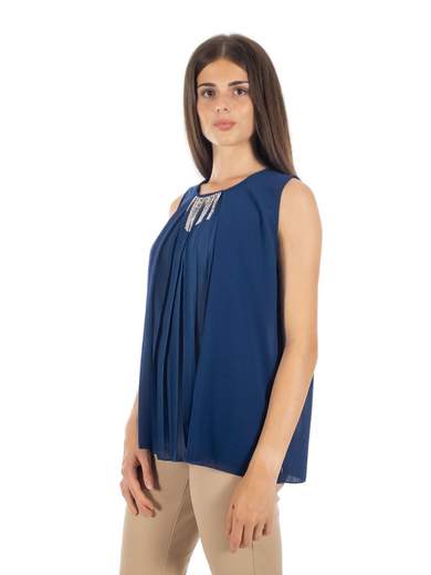 KITANA Top Donna Elegante Sottogiacca Per Cerimonia Con Strass