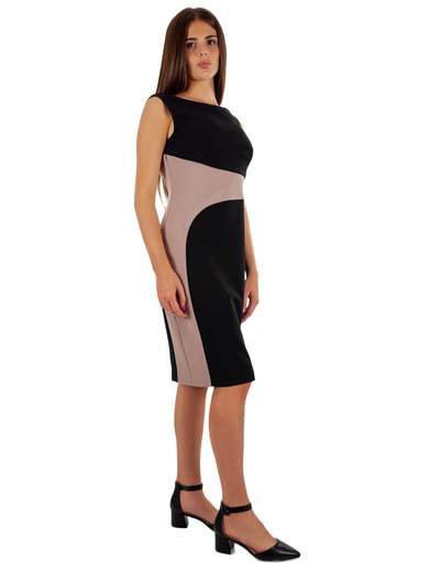 Tubino elegante donna curvy in crepe elasticizzato