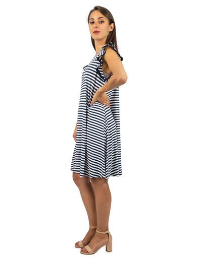 VESTITO DONNA ESTIVO IN VISCOSA A RIGHE