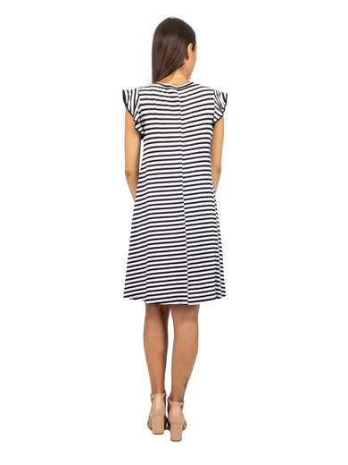 VESTITO DONNA ESTIVO IN VISCOSA A RIGHE