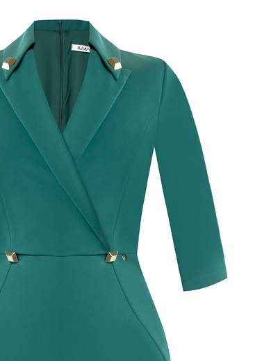 Vestito elegante taglie forti a tubino longuette