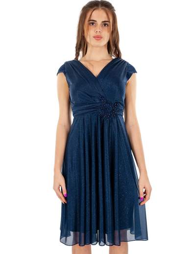 STRABELLO CERIMONIA Abito Cerimonia Corto Per Signora In Chiffon Glitterato