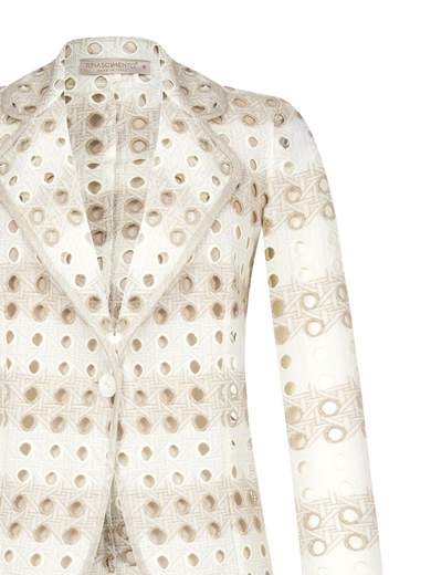 RINASCIMENTO Blazer Donna Primavera Estiva In Cotone Sangallo Jacquard