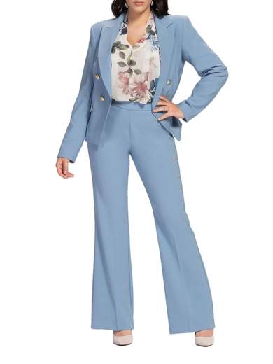 KITANA Blusa Elegante Donna a Fiori Taglie Comode Curvy Senza Maniche