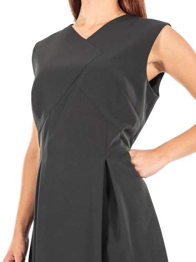 CARMEN Vestito Corto Donna Scollo A V Da Giorno Casual Svasato