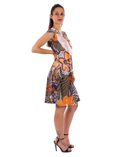 VESTITO SCOLLO A BARCHETTA ESTIVO