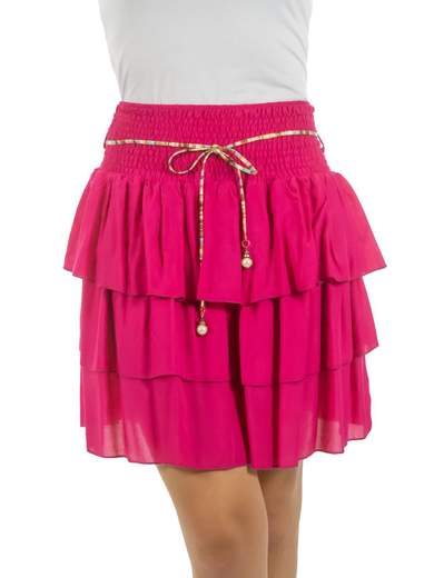 RINASCIMENTO Gonna A Balze Corta Con Baschina Elasticizzata Rinascimento