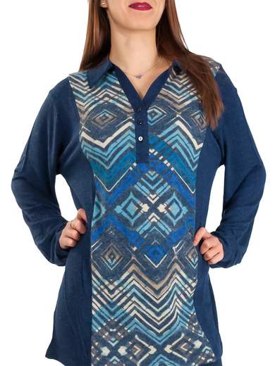 Polo donna maglia invernale maniche lunghe taglie forti