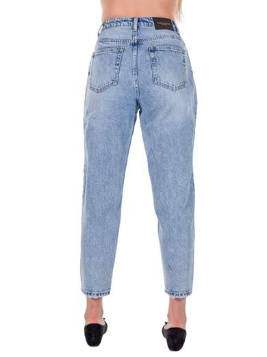 Jeans Boyfriend Donna Vita Alta Larghi Cropped Miss Bonbon