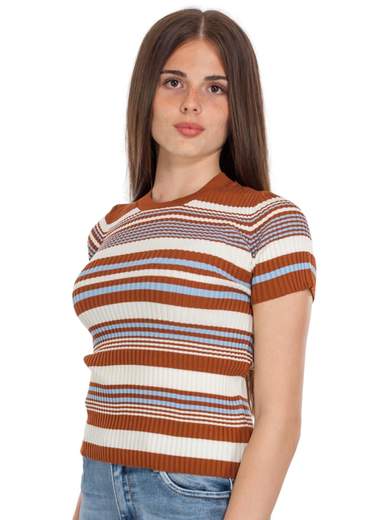 RINASCIMENTO Maglia Estiva Donna A Righe A Maniche Corte Rinascimento