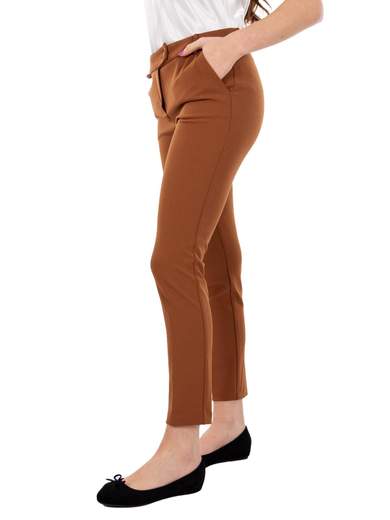 RINASCIMENTO Pantaloni donna eleganti a sigaretta in crepe elasticizzato PNTBSCRP