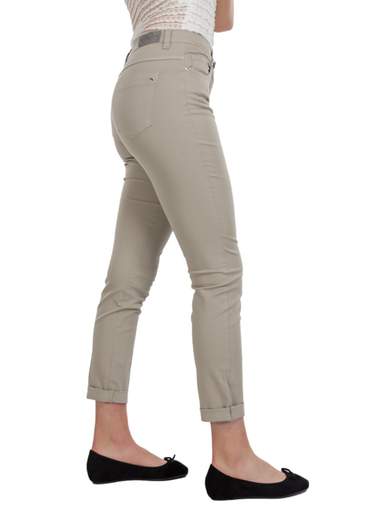 Pantalone Chino Donna Estivo Leggeri Cotone A Sigaretta Slim Fit