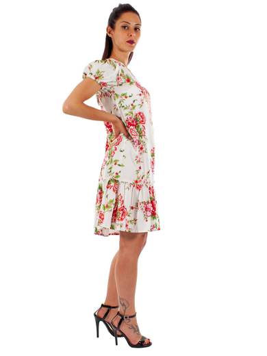 RINASCIMENTO Vestito Con Manica A Sbuffo Donna Estivo A Fiori Di Rinascimento