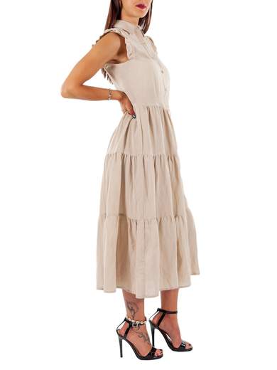 RINASCIMENTO Vestito Chemisier Lungo Donna Collo A Camicia Rinascimento