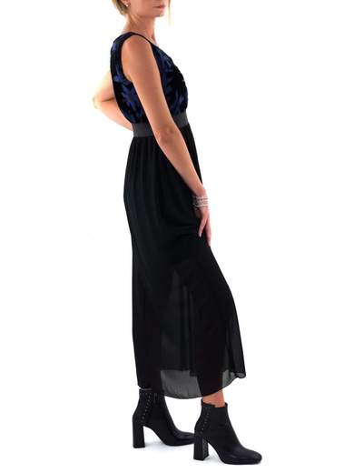 CARMEN UNICA Vestito Lungo Elegante Donna Stile Impero Con Elastico In Vita