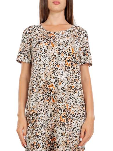 PERLARARA Vestito Donna Estivo A Fiori Taglie Forti Al Ginocchio
