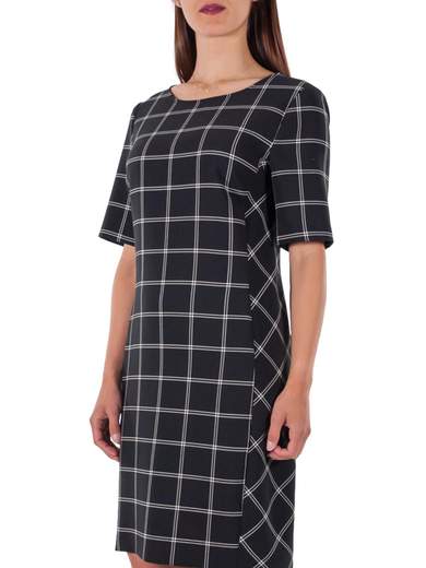 CARMEN Vestito Donna A Tubino Maniche Corte Sopra Il Ginocchio