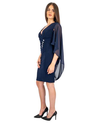 Abito cerimonia donna corto per signora a tubino elegante