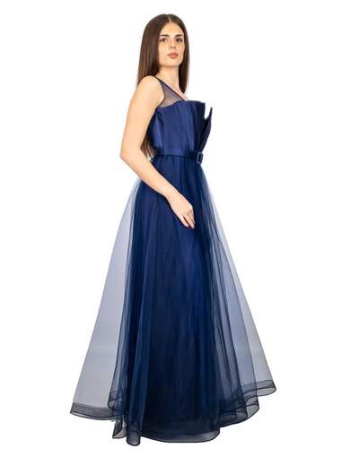 Bianca Brandi Abito Cerimonia Lungo Donna In Tulle Principessa Stile Impero