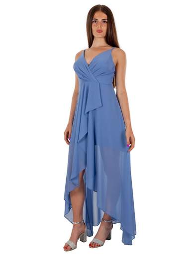 Abito cerimonia donna stile impero con spalline regolabili