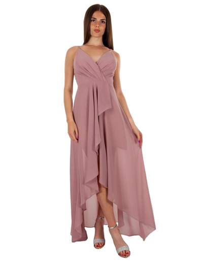 Abito cerimonia donna stile impero con spalline regolabili