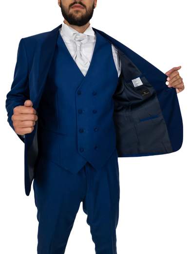 Abito cerimonia uomo Drop 8 con gilet slim fit giovanile