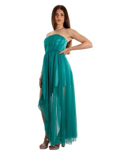 SISTE'S Abito Lungo Cerimonia Donna Stile Impero Elegante In Tulle