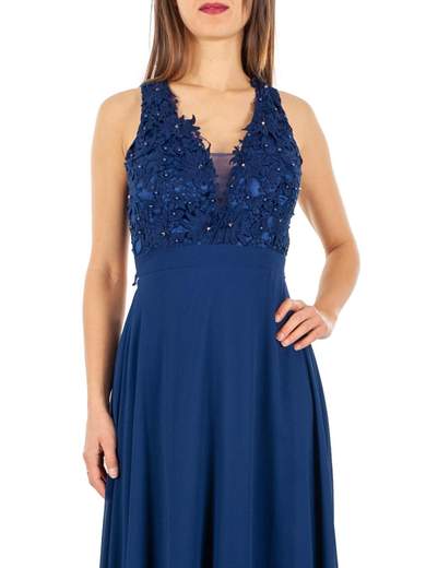 STRABELLO CERIMONIA Abito Lungo Cerimonia Donna Elegante A Impero Per Damigelle