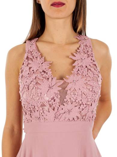 STRABELLO CERIMONIA Abito Lungo Cerimonia Donna Elegante A Impero Per Damigelle