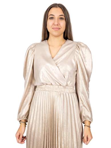 SO ALLURE Abito Lungo Elegante Da Sera Online Manica Lunga A Sbuffo
