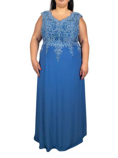 Abito stile impero taglie forti lungo elegante da cerimonia