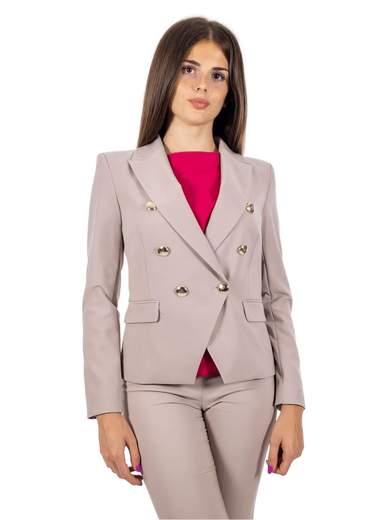 RINASCIMENTO Blazer Donna Giacca Elegante Corta Doppiopetto Rinascimento