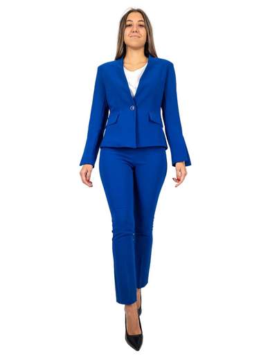 Blazer donna elegante maniche con spacco in tessuto tecnico