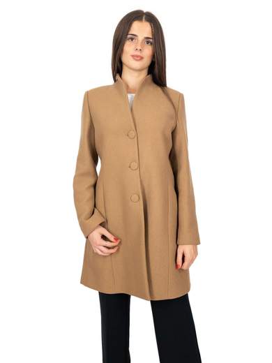 Cappotto donna elegante curvy invernale misto lana