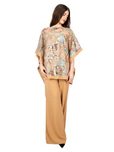 ALLURE Completo Pantalone Donna Elegante Blusa E Top Per Matrimonio