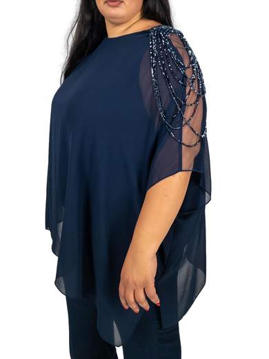 Elegant plus size chiffon outfit for women